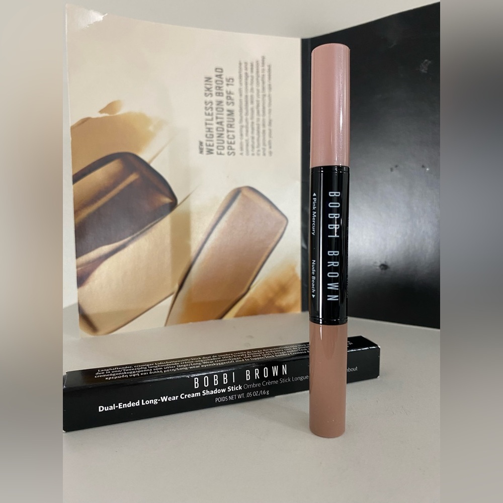 Bobbi Brown Dual-Ended Long-Wear Cream Shadow Stick, Pink Mercury/Nude Beach New